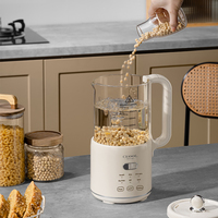 Huishoudelijke sojamelkmaker 1,2L, notenmelkmaker met 10 messen, automatische sojamelkmachine met aanraakscherm 110V, 12 uur voorinstelling