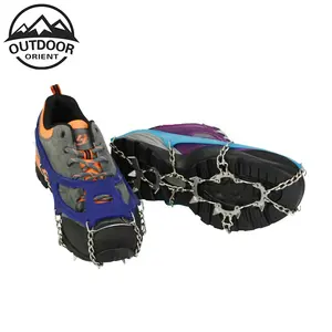 Outdoor Sports Hiking Boots Crampons Ice Cleats Grip Snow Cleats for Walking Climbing and Hiking on Snow, Ice, Mud, Sand