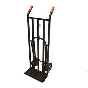 Chariot d'entrepôt à pousser HT1595, capacité de charge 300 kg, cadre en acier, 2 roues, chariot industriel durable - Product Image 4