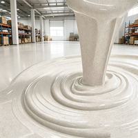 Peinture époxy pour sols décoratifs brillants avec sable coloré, revêtement époxy terrazzo pour salle d'exposition