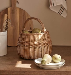 Panier à fleurs en osier bleu pour rangement, arrangement floral, pique-nique en extérieur, <span class=keywords><strong>cadeau</strong></span> - Product Image 4