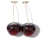Damesmode Kroonluchter Stijl Oorbellen Overdreven Geometrische Kersenhars Studs