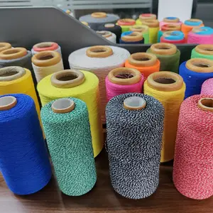 2 3 strands Color customization 16/2 20/2 carded spun open end cotton yarn for smock and kente fabric knitting