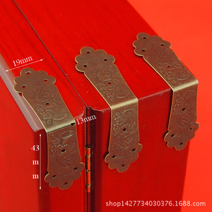 Corner Metal <b>Edge</b> Banding 43x19mm Antique <b>Decorative</b> Strip For Wooden Box Gift Box Protection - Product Image 1