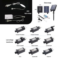 Guirlandes lumineuses LED de haute qualité, rideau de lumières en forme de glaçons, étanches IP65, à intensité variable, 24V-220V, connectables, lumières féériques, pour l'intérieur et l'extérieur, Noël