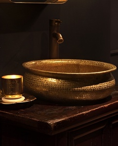 Artículo en Venta Caliente 2026: Lavabo de Baño Redondo de Metal Hecho a Mano para Venta por Exportadores - Product Image 5