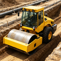 Compacteur vibrant hydraulique de 12 tonnes pour la construction routière, vente directe d'usine, prix d'exportation
