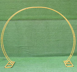 Luxe or cadre arc support fleur décoration en plein air mariage événement fête signe toile <span class=keywords><strong>de</strong></span> fond rond mariage tonnelles à vendre - Product Image 5