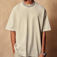 T-shirt pour homme de haute qualité, style streetwear, coupe ample, ourlet brut, col rond, manches courtes, ourlet rond, surdimensionné, OEM