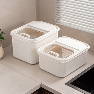 <b>Rice</b> Storage <b>Container</b> 10L 20L Sealed Lid Rectangle Moisture Proof Kitchen Storage Box - Product Image 1