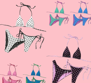 Viviblook Z316ST01 Conjunto de traje de baño de verano para mujer, conjunto de 3 piezas, sujetador triangular con tiras y tiras en los hombros, tanga sexy, conjunto de bikini para vacaciones en la playa - Product Image 1