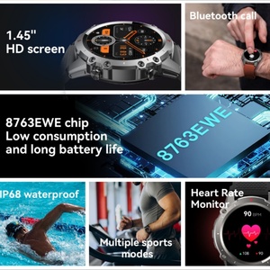 New Original Stratos Smart Watch Men 1.45 24H Health Monitor IP68 Waterproof Bluetooth CallSmartwatch - Product Image 3