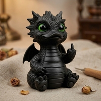 Figurines d'animaux de dessin animé en résine personnalisées, statue de dragon en polyrésine pour la décoration de la maison, cadeau pour enfants, jouet