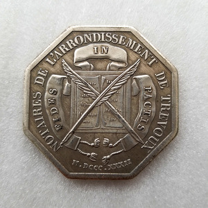 Copia di una vecchia moneta francese, Token Notaires de l'Arrondissement de <span class=keywords><strong>Tr</strong></span>évoux - Product Image 5
