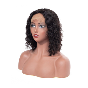 Hot Selling Brazilian Human <span class=keywords><strong>Hair</strong></span> Lace Front Bob Short Nature Wave Wig - Product Image 1