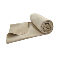 Toalla de esterilla de Yoga de gamuza de Color beige rosa superabsorbente de alta calidad antideslizante para Yoga caliente