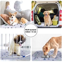 2 Paket Alas Pipis Anjing yang Dapat Digunakan Kembali dan Dicuci, Anti Bocor, Penyerap Urine, Alas Latihan Hewan Peliharaan untuk Kandang dan Playpen Anak Anjing