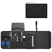 Kit de tournevis électrique de réparation 89-en-1, mini, rechargeable, batterie au lithium, matériau ABS, étui en tissu noir, garantie 1 an