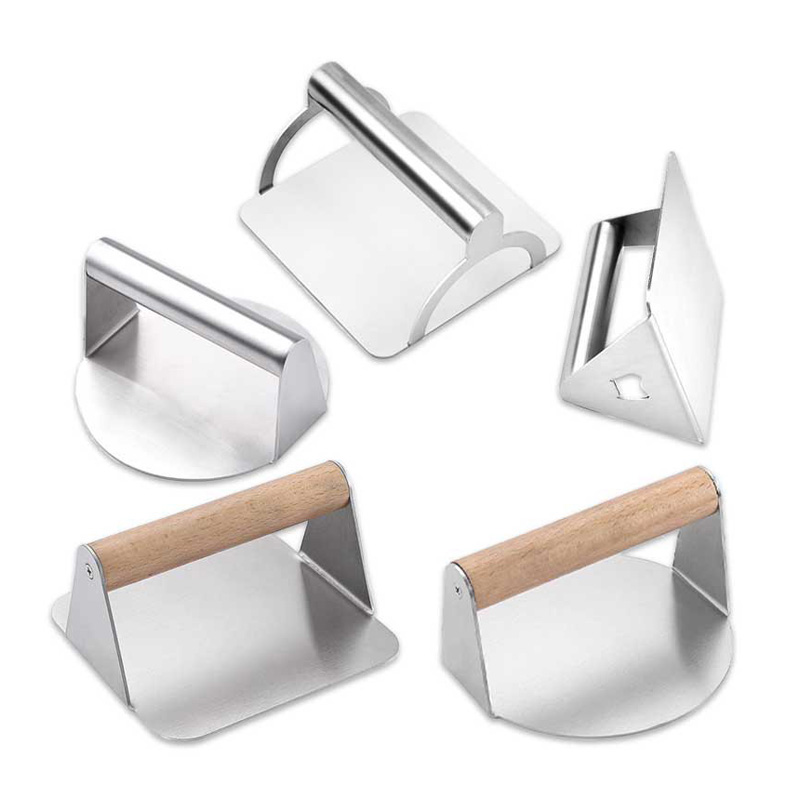 Оптовая продажа, пресс для приготовления мяса на гриле, гамбургеров, пресс для гамбургеров из нержавеющей стали