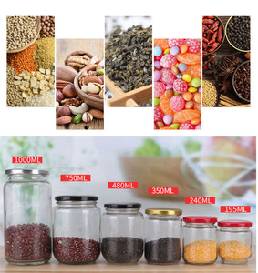 Tùy chỉnh mật ong Jar lưu trữ mứt Jar 100ml 150ml 280ml 500ml Vòng snack gia vị rỗng chai thủy tinh container với nắp kim loại - Product Image 2
