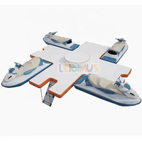 Quai gonflable de Jetski Tapis flottant Ponton Plate-forme d'eau Bateau hermétique gonflable relaxation île de quai de pêche avec table