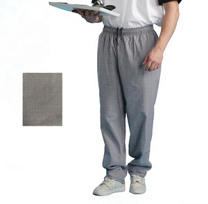 Pantaloni Da Cuoco Uomo In Cotone/Poliestere | Divisa Chef Da Lavoro Con Vita Elastica - Foto 7