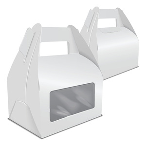 Boîtes à pâtisserie en gros, boîtes à gâteaux transparentes blanches simples avec fenêtre pour mariage, <span class=keywords><strong>anniversaire</strong></span>, fête, cadeau - Product Image 2