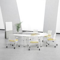 Table pliante multifonctionnelle, amovible, personnalisable, longue table de conférence pliante pour la formation, avec prises et roulettes