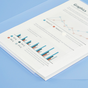 <span class=keywords><strong>COMIX</strong></span> - Bolsa Protectora Transparente de Gran Capacidad para Hojas de Datos A4 con Cierre de Botón a Presión, Fabricada en PP - Product Image 3