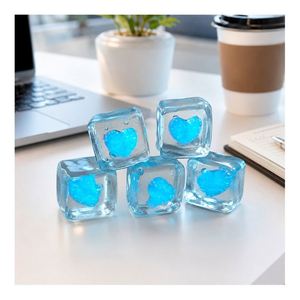 Cube Cœur Lumineux dans le Noir pour Présentoir de Vente au Détail, Jouet en Caoutchouc Souple à Presser, Balle Sensorielle Anti-Stress, Fidget, Lot de Primes de Fête, Fournisseur - Product Image 6