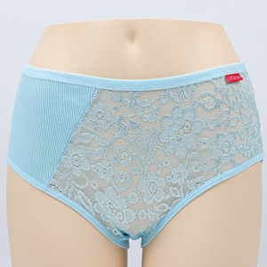 Culotte Brodé en Dentelle de Coton <span class=keywords><strong>Taille</strong></span> Haute <span class=keywords><strong>Grande</strong></span> <span class=keywords><strong>Taille</strong></span> UOKIN pour <span class=keywords><strong>Femme</strong></span>, 3XL, Fine, Teinte Unie, Vente en Gros - Product Image 4