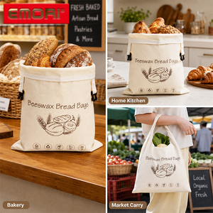 Bolsas de Almacenamiento de Alimentos de Cera de Abeja Naturales, Reutilizables, Sin Plástico, con Forro de Algodón, para Panadería - Product Image 6
