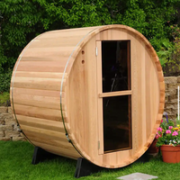 Sauna sec traditionnel russe au design moderne, pour 2 à 4 personnes, baignoire de spa infrarouge lointain, sauna en bois massif pour l'extérieur