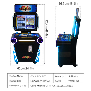 Machine de jeu d'arcade de combat pour 2 joueurs Soul Fighter, borne d'arcade rétro à monnayeur - Product Image 4