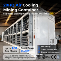 Conteneur de minage crypto Drolin Box 20 pieds à refroidissement par air, capacité 168 S19, norme américaine, fournisseur de site de hébergement clé en main