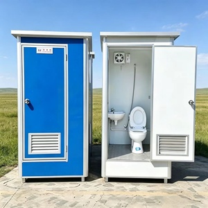 Baño Portátil Prefabricado en Contenedor, Inodoro Portátil para Obras de Construcción - Product Image 1