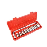 Jeu de 11 douilles profondes métriques de 10-24 mm à entraînement 1/2 pouce, type L, pour clé à douille, outils à main