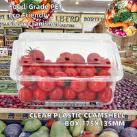 Contenants d'emballage alimentaire rectangulaires en plastique PET transparent recyclable, dimensions personnalisables, impression possible