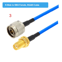 Conector RG405 N a SMA Macho Hembra, RP SMA a N de Crimpado para Cable RG405 086, Cable de Prueba de Alta Frecuencia