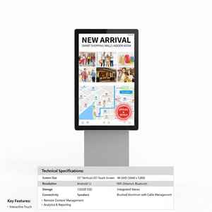 Pantalla Táctil Interactiva LED Inteligente UltraVision para Interiores, Kiosco de Señalización para Centros Comerciales y Tiendas Minoristas, Uso Comercial - Product Image 4