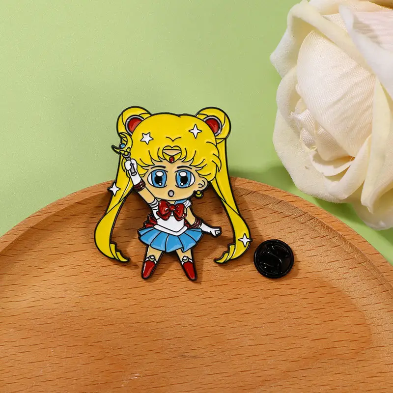 Pin anime penjualan laris logo logam seri karakter kartun anime Jepang