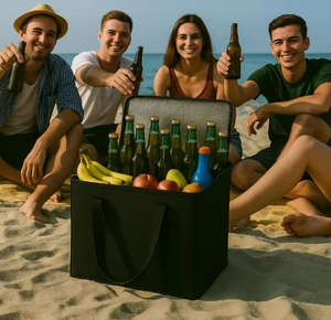 <span class=keywords><strong>Sac</strong></span> isotherme réutilisable à fermeture éclair pliable chaud froid <span class=keywords><strong>transport</strong></span> d'aliments camping congélateur pizza - Product Image 3