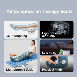 Stivali di recupero per massaggio a compressione d'aria della gamba del piede regolabili a pressione 20-230mmhg per il miglioramento della circolazione degli atleti - Product Image 3