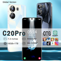 Smartphone Android 11 C20 Pro 16 Go + 1 To, écran OLED HD 6,8 pouces 90 Hz, appareil photo arrière 108 MP, processeur Deca Core Snapdragon 800, 5G sans fil, batterie 6000 mAh à charge rapide