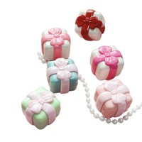 En stock, prêt à être expédié, petit pot carré vide pour échantillon de masque à lèvres, pot à blush rose mignon avec nœud papillon en PP, 5g, vente en gros directe d'usine