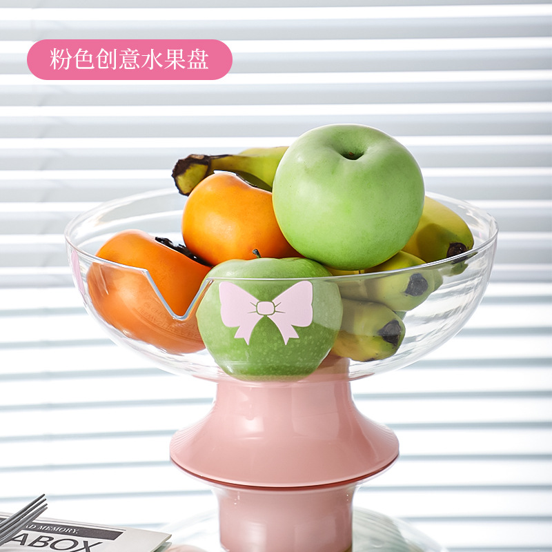 Plateau de fruits rose en forme de V