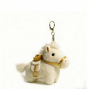 Llavero de Peluche de Caballo de Juguete de Algodón de 10 cm Personalizado, Animal de Peluche Suave con Clip, Mini Lindo para Bolsa - Product Image 1