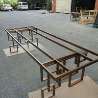Table à manger carrée moderne en acier inoxydable avec plateau en marbre, design Hyundai personnalisé, avec chaise de canapé pour la maison, le restaurant, le bureau