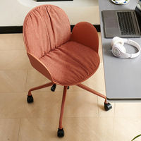 Chaise de salle à manger pivotante moderne pour femme avec structure métallique, petite taille, coussin durable pour chambre à coucher
