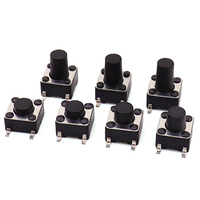 Micro-interrupteur tactile SMD 6x6mm à 4 broches, bouton-poussoir vertical haute température pour l'électronique, prix usine